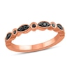 Thumbnail Image 1 of 1/6 CT. T.W. Black Diamond Alternating Band in 10K Rose Gold