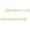 Thumbnail Image 3 of Diamond Accent Paper Clip Necklace in Sterling Silver with 18K Gold Plate – 19"