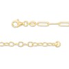 Thumbnail Image 2 of Diamond Accent Paper Clip Necklace in Sterling Silver with 18K Gold Plate – 19"