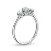 1/2 CT. T.W. Diamond Past Present Future® Engagement Ring in 10K White Gold