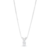Thumbnail Image 1 of 1/3 CT. Certified Emerald-Cut Diamond Solitaire Pendant in 14K White Gold (I/SI2)