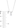 Thumbnail Image 3 of 1/3 CT. Certified Emerald-Cut Diamond Solitaire Pendant in 14K White Gold (I/SI2)
