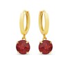 Thumbnail Image 1 of 6.0mm Garnet Solitaire Drop Earrings in 14K Gold