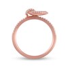 Thumbnail Image 2 of 1/4 CT. T.W. Diamond Frame Heart Ring in 10K Rose Gold