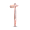 Thumbnail Image 3 of 1/4 CT. T.W. Diamond Frame Heart Ring in 10K Rose Gold