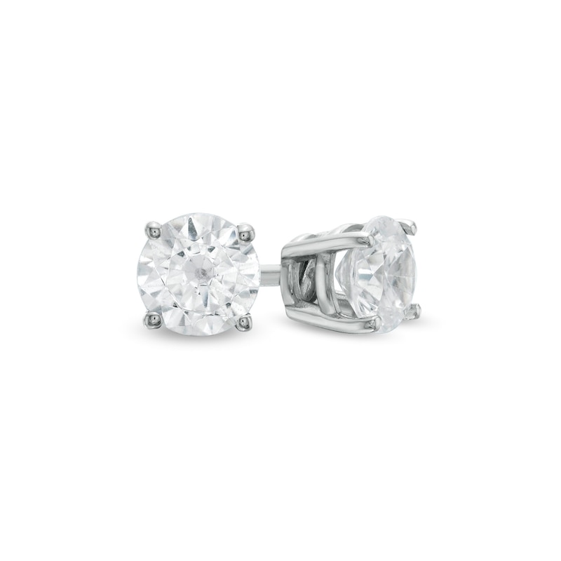 5/8 CT. T.W. Diamond Solitaire Stud Earrings in 10K White Gold (I/I2)