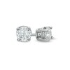 Thumbnail Image 1 of 3/8 CT. T.W. Diamond Solitaire Stud Earrings in 10K White Gold (I/I2)