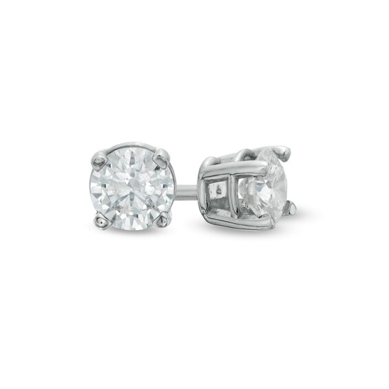 3/8 CT. T.W. Diamond Solitaire Stud Earrings in 10K White Gold (I/I2) 3/8 CT. T.W. Diamond Solitaire Stud Earrings in 10K White Gold (I/I2)
