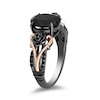 Thumbnail Image 2 of Enchanted Disney Villains Maleficent Oval Onyx and 1/6 CT. T.W. Diamond Ring in Sterling Silver and 10K Rose Gold