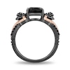Thumbnail Image 3 of Enchanted Disney Villains Maleficent Oval Onyx and 1/6 CT. T.W. Diamond Ring in Sterling Silver and 10K Rose Gold