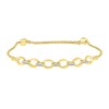 Thumbnail Image 1 of 1/20 CT. T.W. Diamond Chain Link Bolo Bracelet in 10K Gold – 9.5"