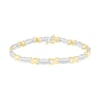 Thumbnail Image 2 of 1 CT. T.W. Diamond Alternating "X" Bracelet in 10K Two-Tone Gold