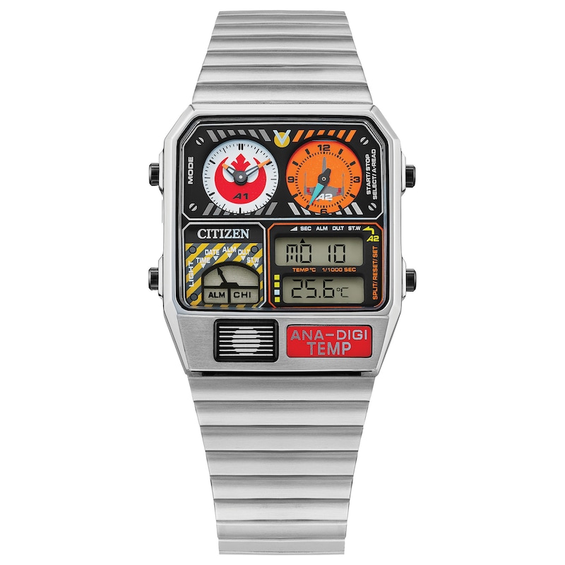 Main Image 1 of Men's Citizen Star Wars™ Rebel Pilot Digital Watch with Square Black Dial (Model: JG2108-52W)
