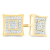 Men's 1/6 CT. T.W. Composite Diamond Square Frame Stud Earrings in 14K Gold