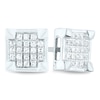 Thumbnail Image 1 of 1/8 CT. T.W. Composite Diamond Square Stud Earrings in 14K White Gold