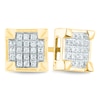 Men's 1/8 CT. T.W. Composite Diamond Square Stud Earrings in 14K Gold
