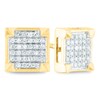 Men's 1/5 CT. T.W. Composite Diamond Square Stud Earrings in 14K Gold