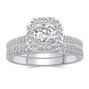 Thumbnail Image 1 of 7/8 CT. T.W. Diamond Octagonal Frame Bridal Set in 14K White Gold