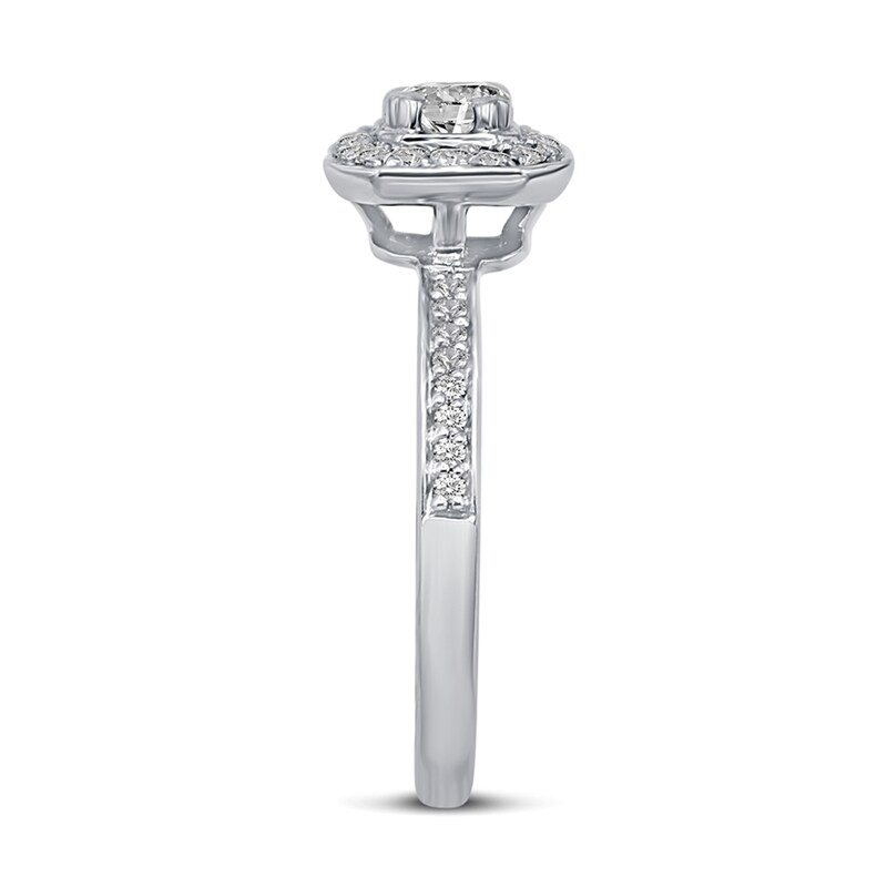 Main Image 3 of 7/8 CT. T.W. Diamond Octagonal Frame Bridal Set in 14K White Gold