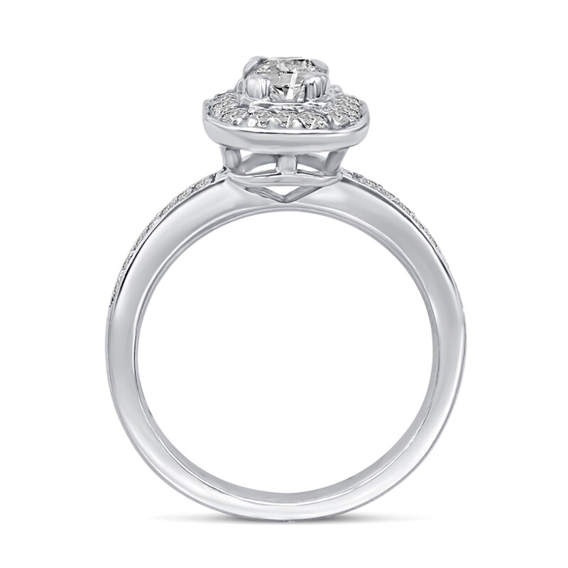 Main Image 4 of 7/8 CT. T.W. Diamond Octagonal Frame Bridal Set in 14K White Gold