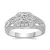 Thumbnail Image 2 of 1 CT. T.W. Multi-Shape Diamond Cushion Frame Engagement Ring in 14K White Gold