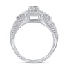 Thumbnail Image 4 of 1 CT. T.W. Multi-Shape Diamond Cushion Frame Engagement Ring in 14K White Gold