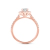 Thumbnail Image 5 of 1 CT. T.W. Diamond Flower Frame Bridal Set in 14K Rose Gold