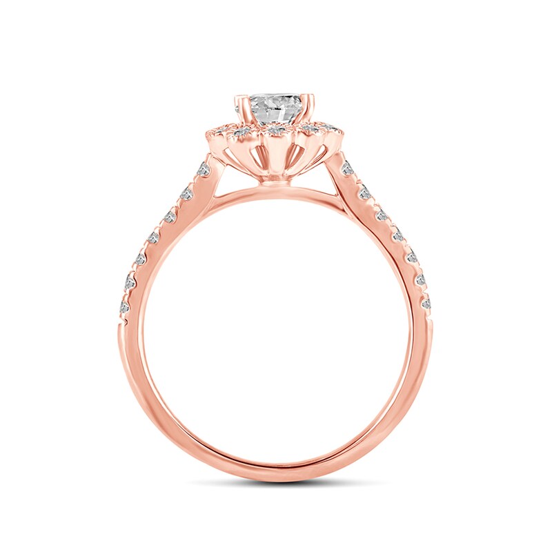 Main Image 5 of 1 CT. T.W. Diamond Flower Frame Bridal Set in 14K Rose Gold