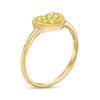 Thumbnail Image 3 of Peridot Cluster Heart Ring in 10K Gold