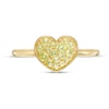 Thumbnail Image 4 of Peridot Cluster Heart Ring in 10K Gold