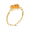 Thumbnail Image 3 of Citrine Cluster Heart Ring in 10K Gold