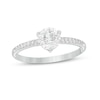 Thumbnail Image 1 of 6.0mm White Topaz and 1/10 CT. T.W. Diamond Ring in 10K White Gold