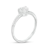 Thumbnail Image 3 of 6.0mm White Topaz and 1/10 CT. T.W. Diamond Ring in 10K White Gold