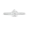 Thumbnail Image 4 of 6.0mm White Topaz and 1/10 CT. T.W. Diamond Ring in 10K White Gold