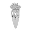 Thumbnail Image 3 of 1/2 CT. T.W. Composite Diamond Multi-Row Bypass Split Shank Engagement Ring in 10K White Gold