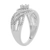 Thumbnail Image 4 of 1/2 CT. T.W. Composite Diamond Multi-Row Bypass Split Shank Engagement Ring in 10K White Gold