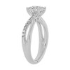Thumbnail Image 4 of 1/2 CT. T.W. Composite Oval Diamond Split Shank Engagement Ring in 14K White Gold