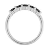 Thumbnail Image 2 of 7/8 CT. T.W. Black Diamond Five Stone Band in Sterling Silver