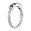 Thumbnail Image 4 of 7/8 CT. T.W. Black Diamond Five Stone Band in Sterling Silver