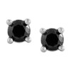 Thumbnail Image 0 of 1/3 CT. T.W. Black Diamond Solitaire Stud Earrings in Sterling Silver