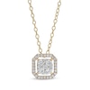 Thumbnail Image 1 of 1/3 CT. T.W. Cushion-Shaped Multi-Diamond Octagonal Frame Outline Pendant in 10K Gold