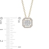 Thumbnail Image 3 of 1/3 CT. T.W. Cushion-Shaped Multi-Diamond Octagonal Frame Outline Pendant in 10K Gold