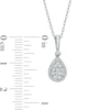 Thumbnail Image 3 of 1/4 CT. T.W. Pear-Shaped Multi-Diamond Frame Pendant in 10K White Gold