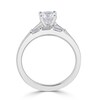 Thumbnail Image 3 of 1 CT. T.W. Baguette and Round Diamond Engagement Ring in 14K White Gold