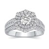 Thumbnail Image 1 of 1-3/8 CT. T.W. Diamond Double Octagonal Frame Engagement Ring in 14K White Gold
