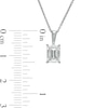 Thumbnail Image 4 of 1 CT. Certified Emerald-Cut Lab-Grown Diamond Solitaire Pendant in 14K White Gold (F/SI2)