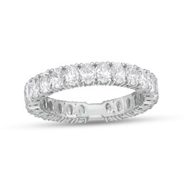 2-1/3 CT. T.W. Certified Oval Lab-Created Diamond Eternity Anniversary Band in 14K White Gold (F/VS2)