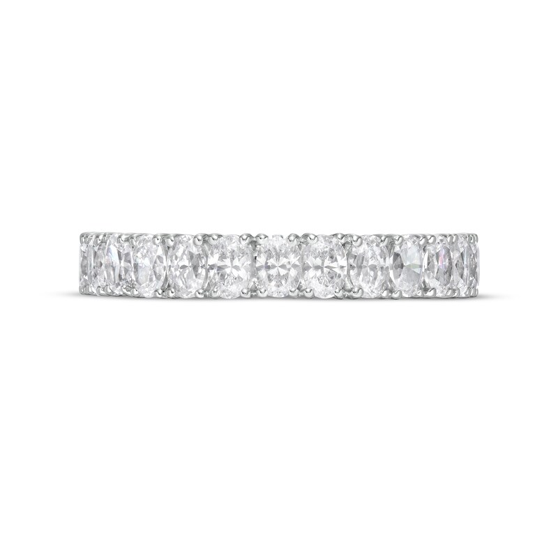 Main Image 4 of 2-1/3 CT. T.W. Certified Oval Lab-Grown Diamond Eternity Anniversary Band in 14K White Gold (F/VS2)
