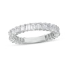 Thumbnail Image 1 of 2-1/2 CT. T.W. Certified Emerald-Cut Lab-Grown Diamond Eternity Anniversary Band in 14K White Gold (F/VS2)