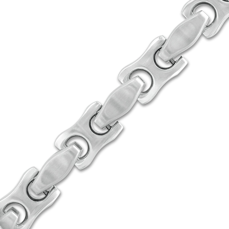 Main Image 1 of Fancy Link Bracelet in Stainless Steel - 9.0"